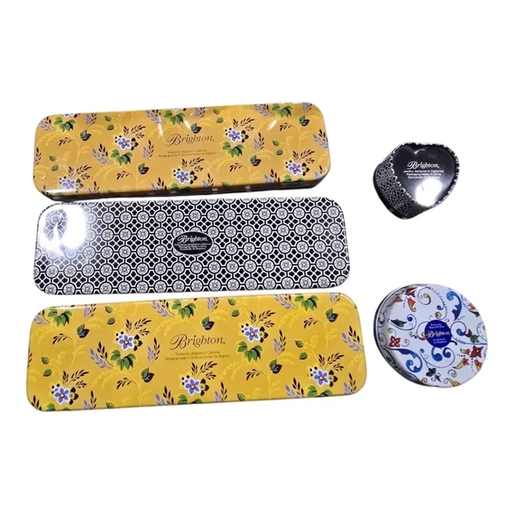 Brighton Long Watch Tins And Ring Tin Trinket‎ Boxes Bundle Lot - Picture 6 of 7